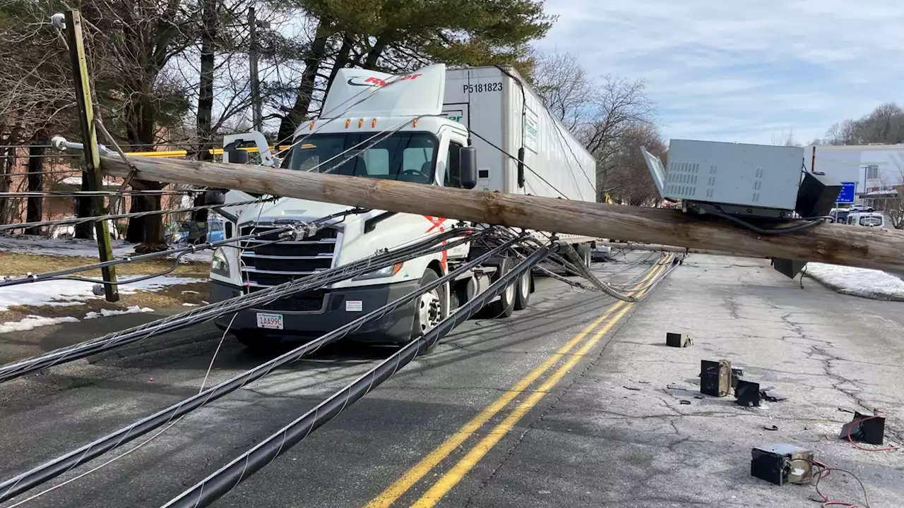 Power Lines Crash Onto Cars, Trucks For Blocks In Massachusetts Without Apparent Cause | Carscoops