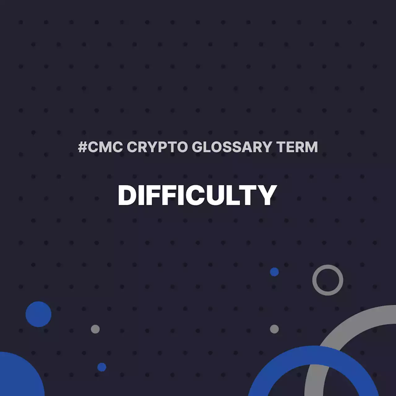 Difficulty | CoinMarketCap