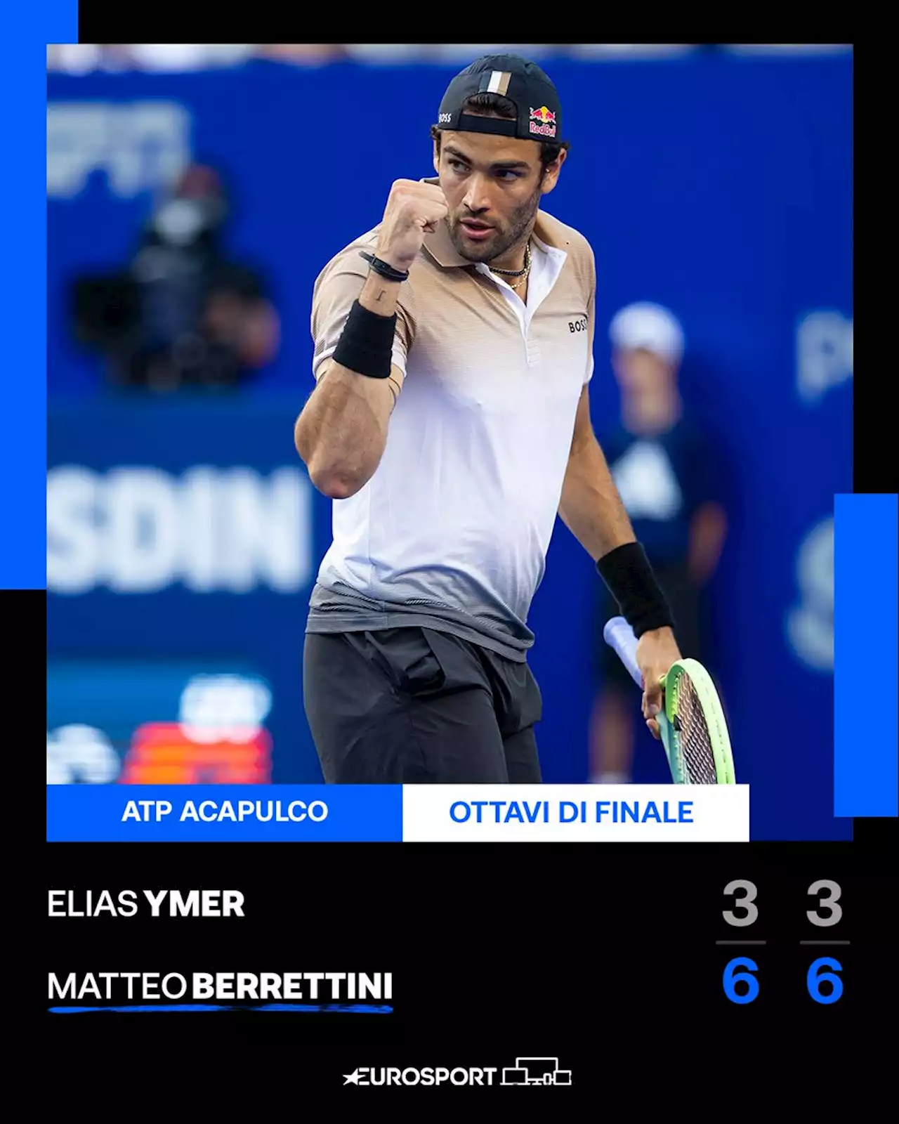 ATP Acapulco 2023, Matteo Berrettini liquida in due set Elias Ymer e approda ai quarti di finale contro Rune