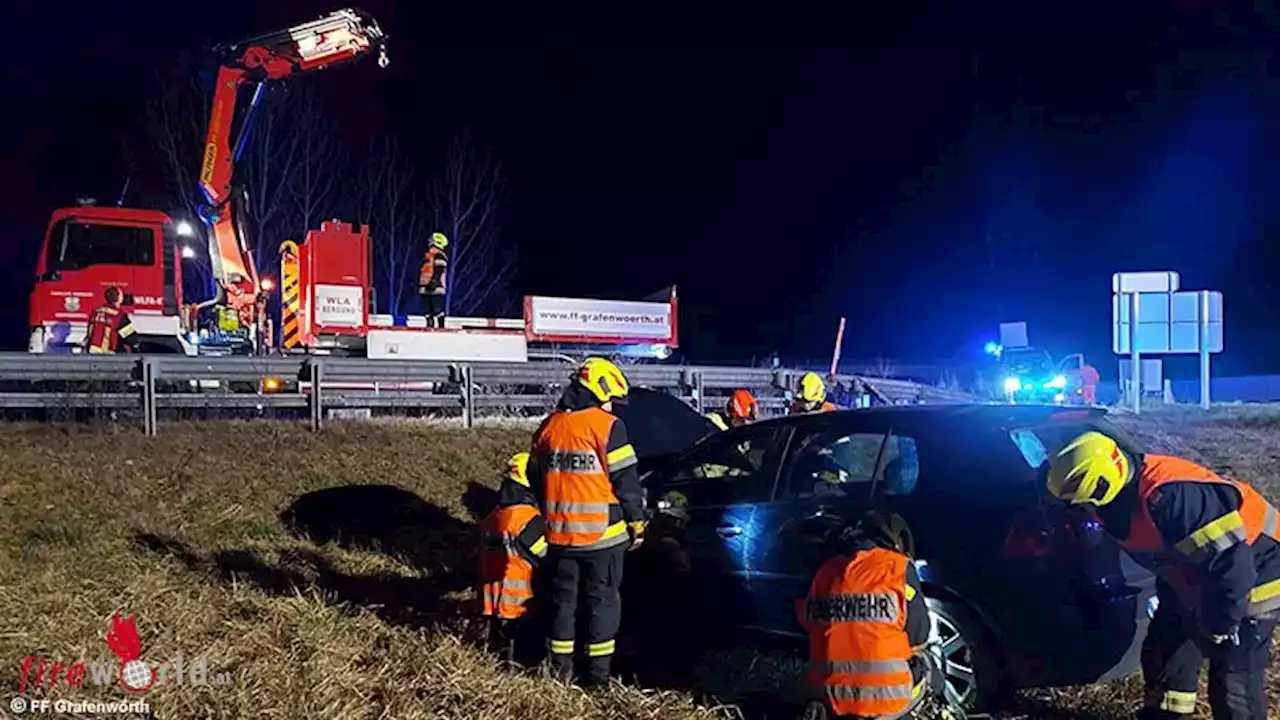 Nö: Verlassener Unfall-Pkw auf der S5 bei Fels am Wagram