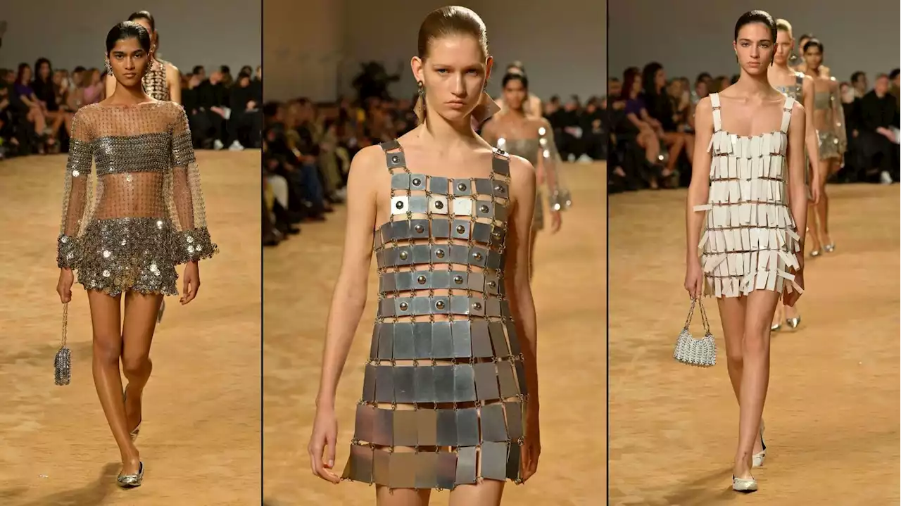 Fashion Week de Paris : des robes métalliques et bruyantes en hommage à Paco Rabanne