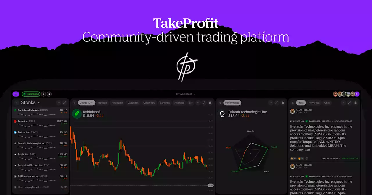 TakeProfit: the community-driven trading platform.