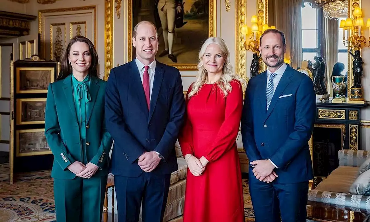 Encuentro de herederos en el Castillo de Windsor: los príncipes de Gales reciben a Haakon y Mette-Marit de Noruega