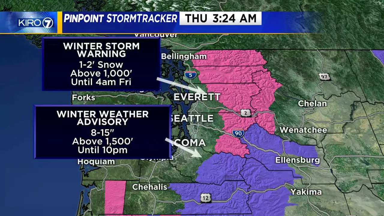 Gusty winds, rain and heavy mountain snow Thursday