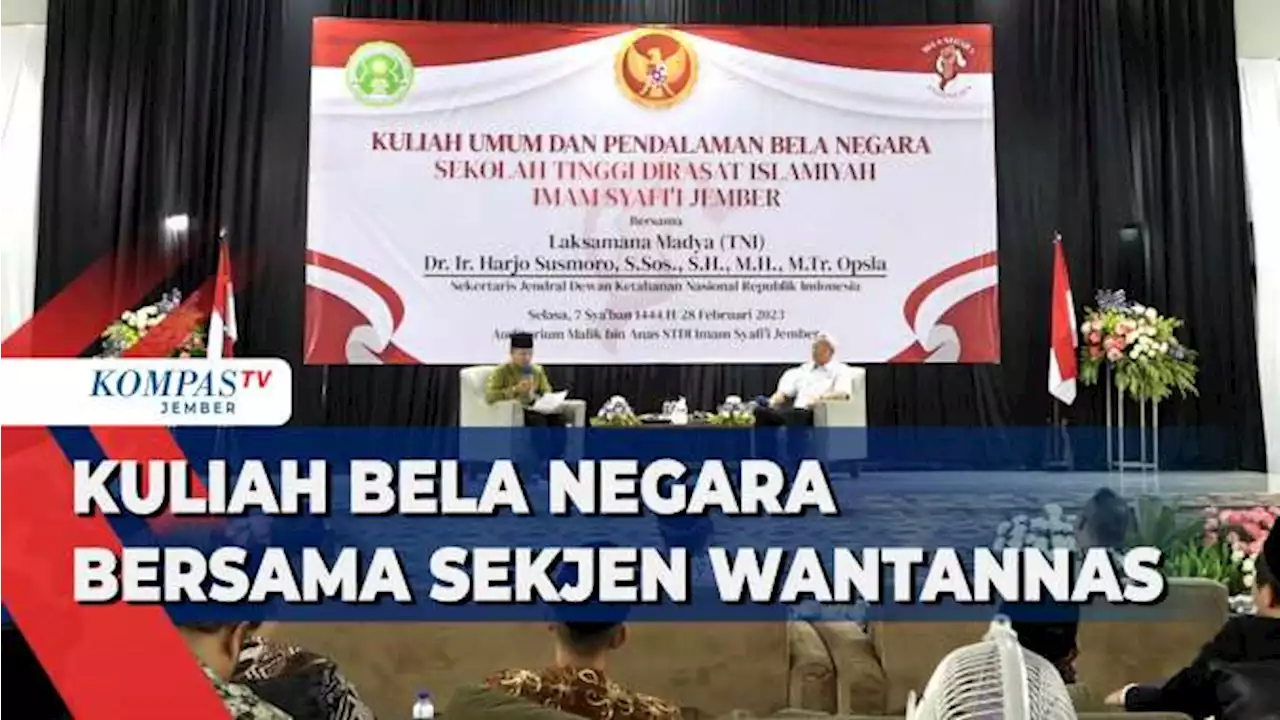 Sekjen Wantannas RI Beri Kuliah Umum Bela Negara di STDI Imam Syafi Jember