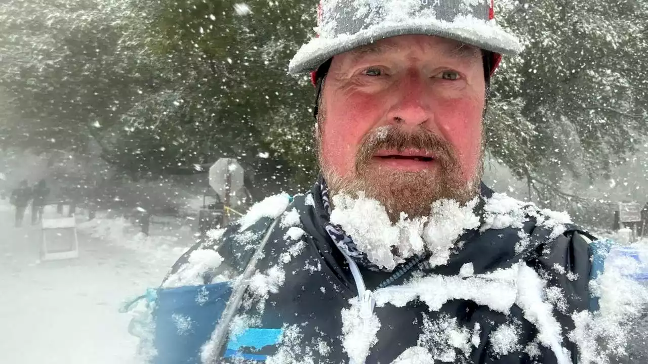 'Todd the Runner' from Castro Valley darts up Mt. Diablo in snow