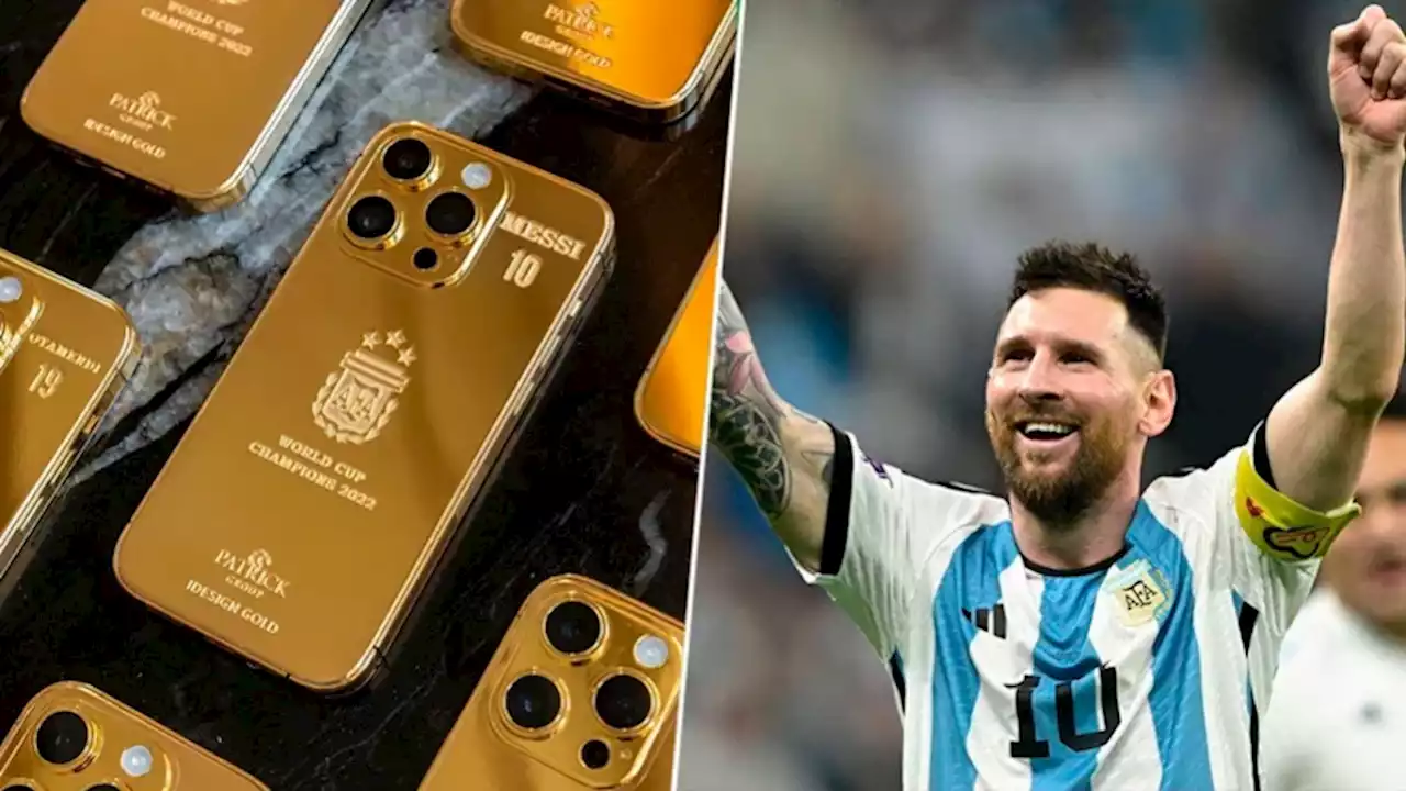 Messi gasta fortuna e presenteia companheiros de seleção com celulares banhados a ouro