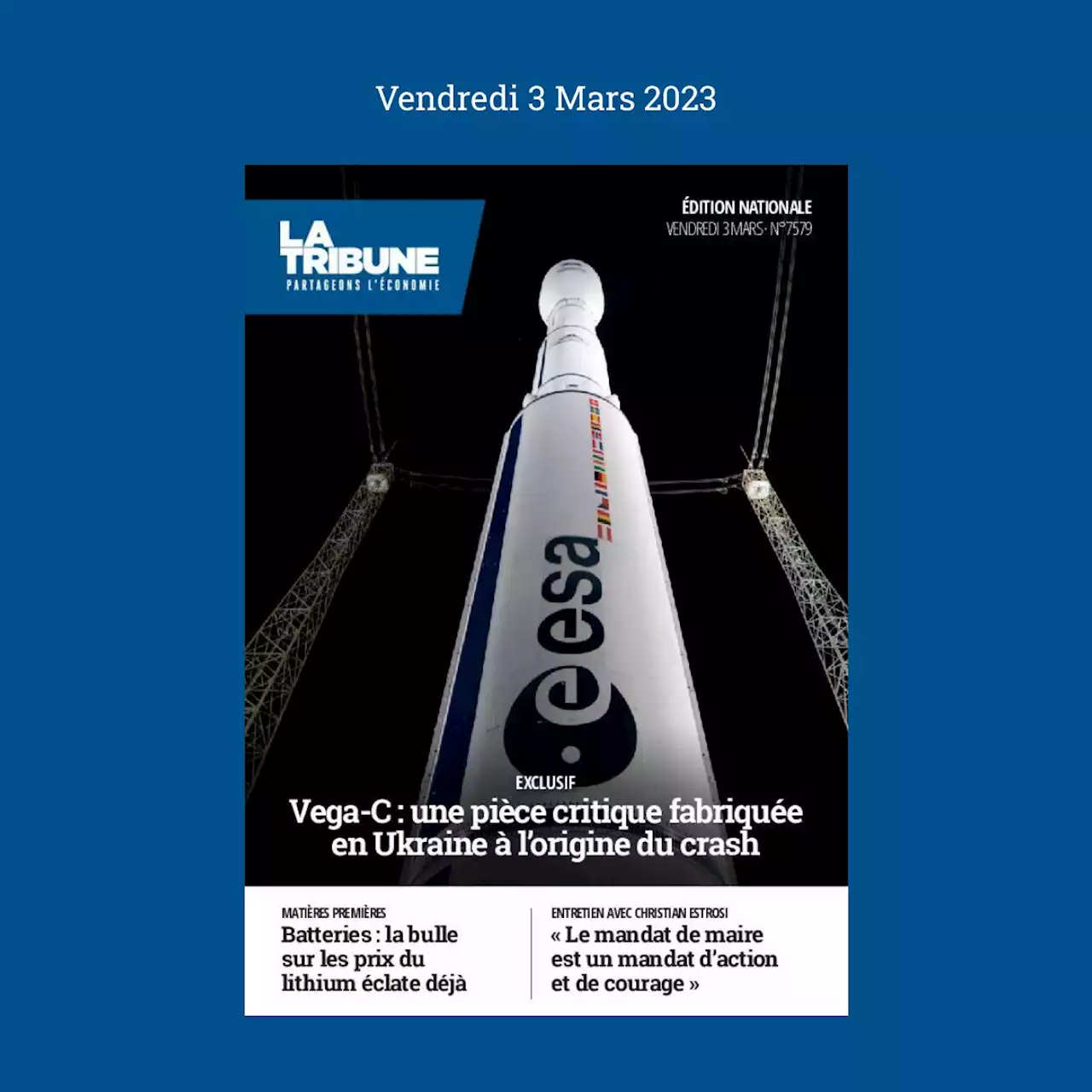 3 mars 2023 - La Tribune Quotidien - La Tribune