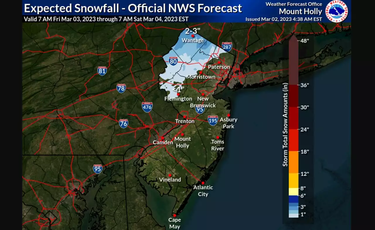 Snow, ice, rain, wind gusts up to 40 mph in N.J. forecast for Friday winter storm