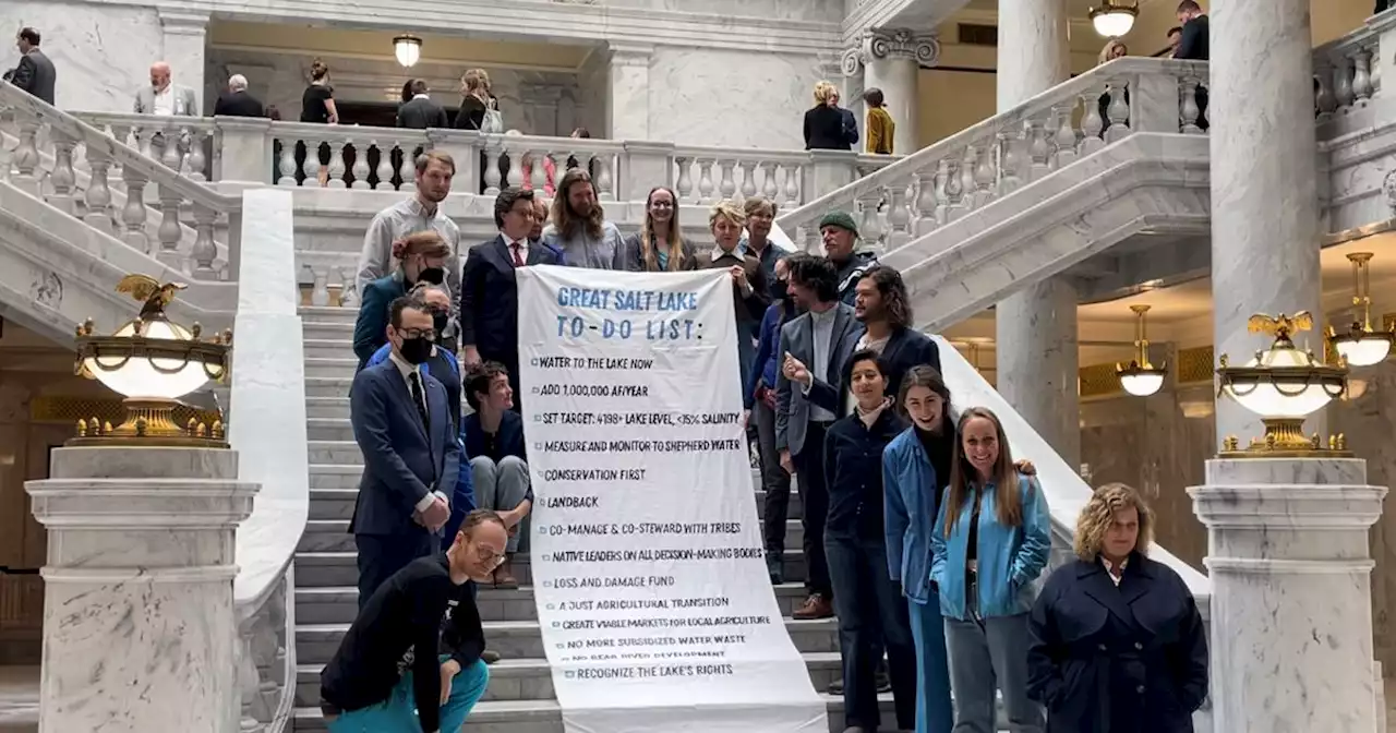 ‘We are losing the lake on your watch’: Rally demands Legislature act to save Great Salt Lake