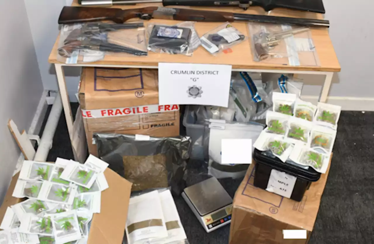 Cannabis herb worth €300,000 and firearms among seizures made during Dublin area searches