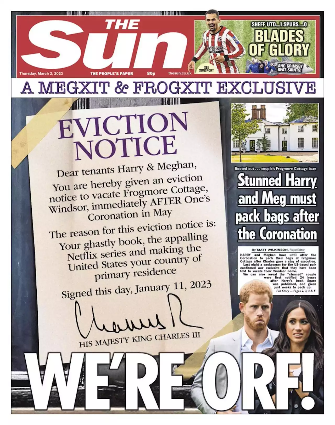 Harry & Meg break silence after being evicted from Frogmore Cottage by King