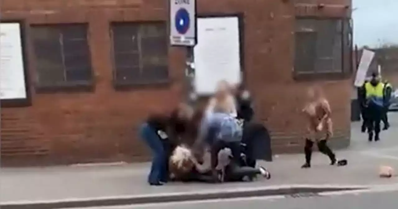 Violent Mother’s Day brawl caught on camera as warring women scrap in street