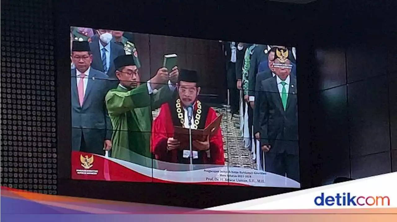 Anwar Usman Ucapkan Sumpah Jadi Ketua MK Periode 2023-2028