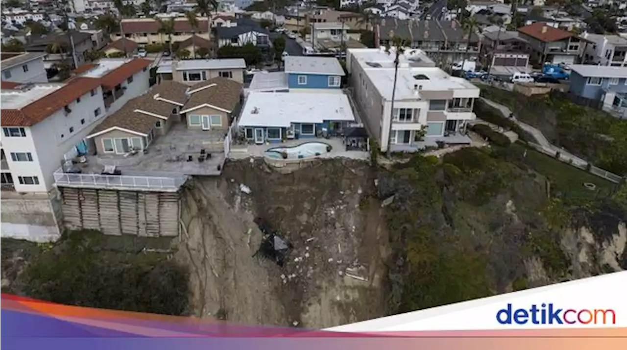 Penampakan Apartemen di California Roboh Akibat Longsor