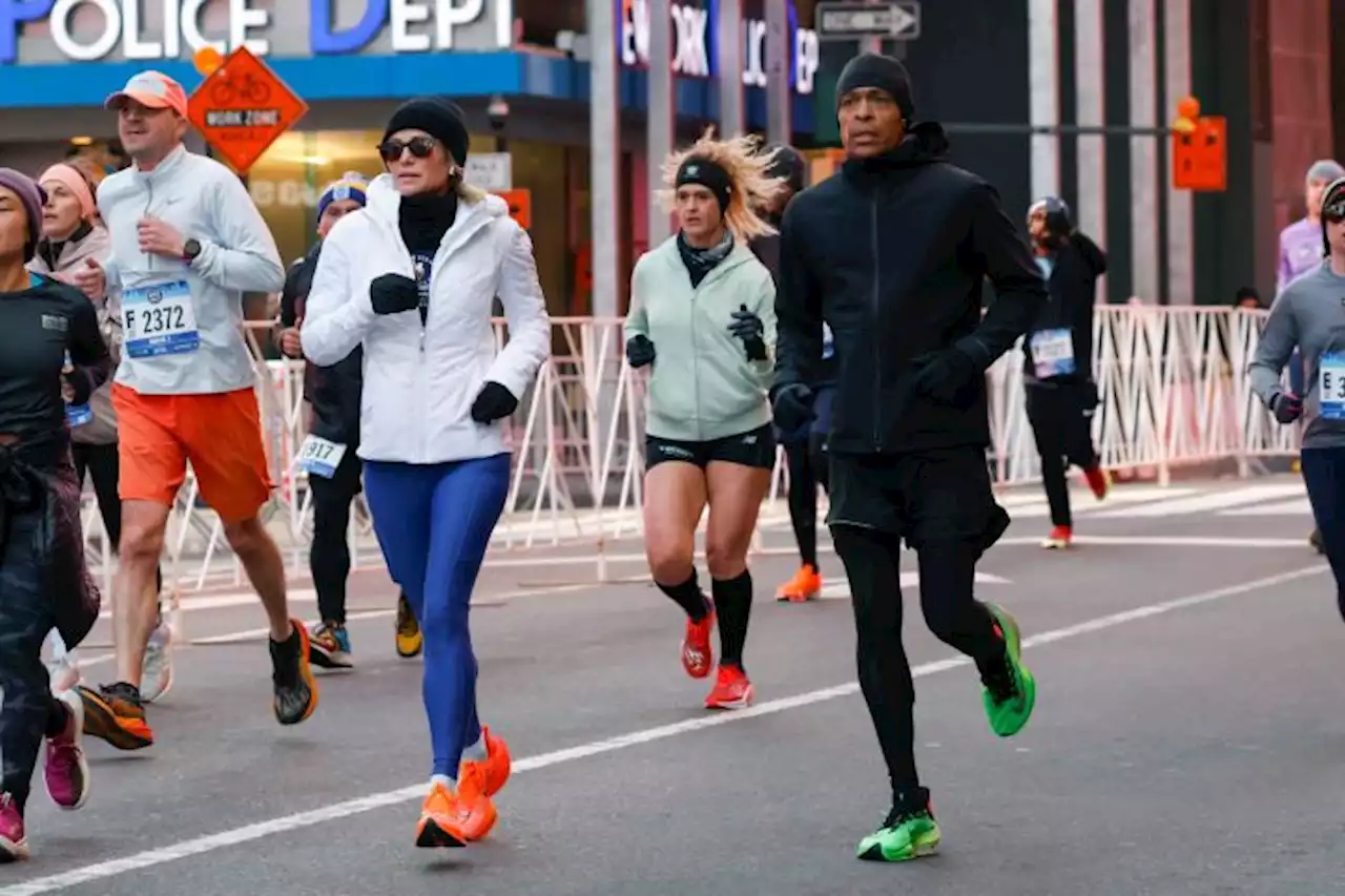 T.J. Holmes And Amy Robach Make Public Appearance Together As They Run NYC Half Marathon