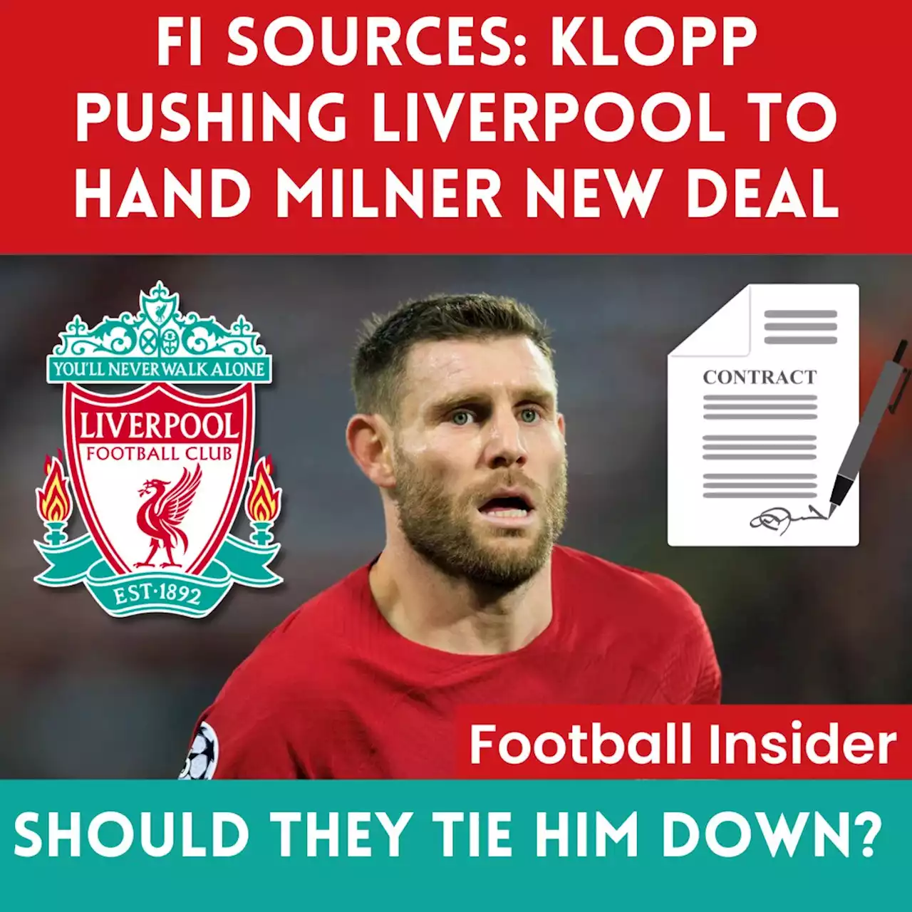 Liverpool to offer James Milner a new deal with Jurgen Klopp pushing