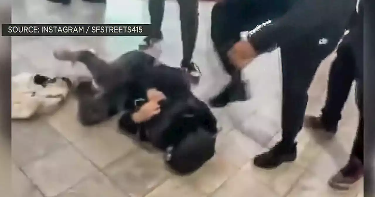 Brutal youth brawls at San Francisco mall caught on camera