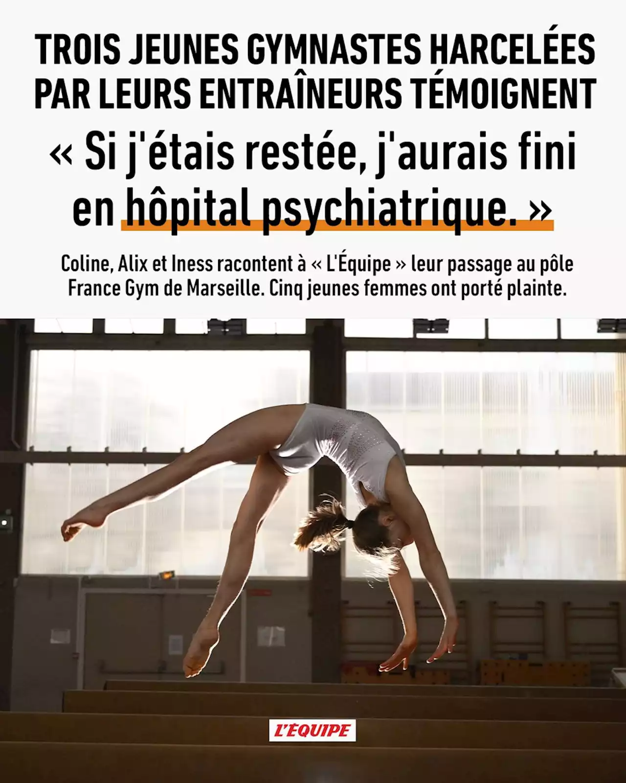 Trois jeunes gymnastes harcelées par leurs entraîneurs témoignent