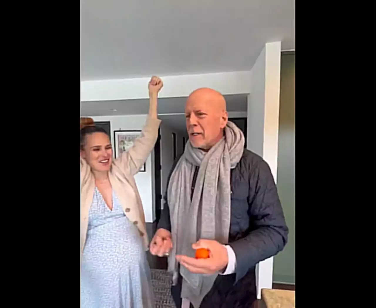 En familia, Bruce Willis reaparece en un video que compartió Demi Moore