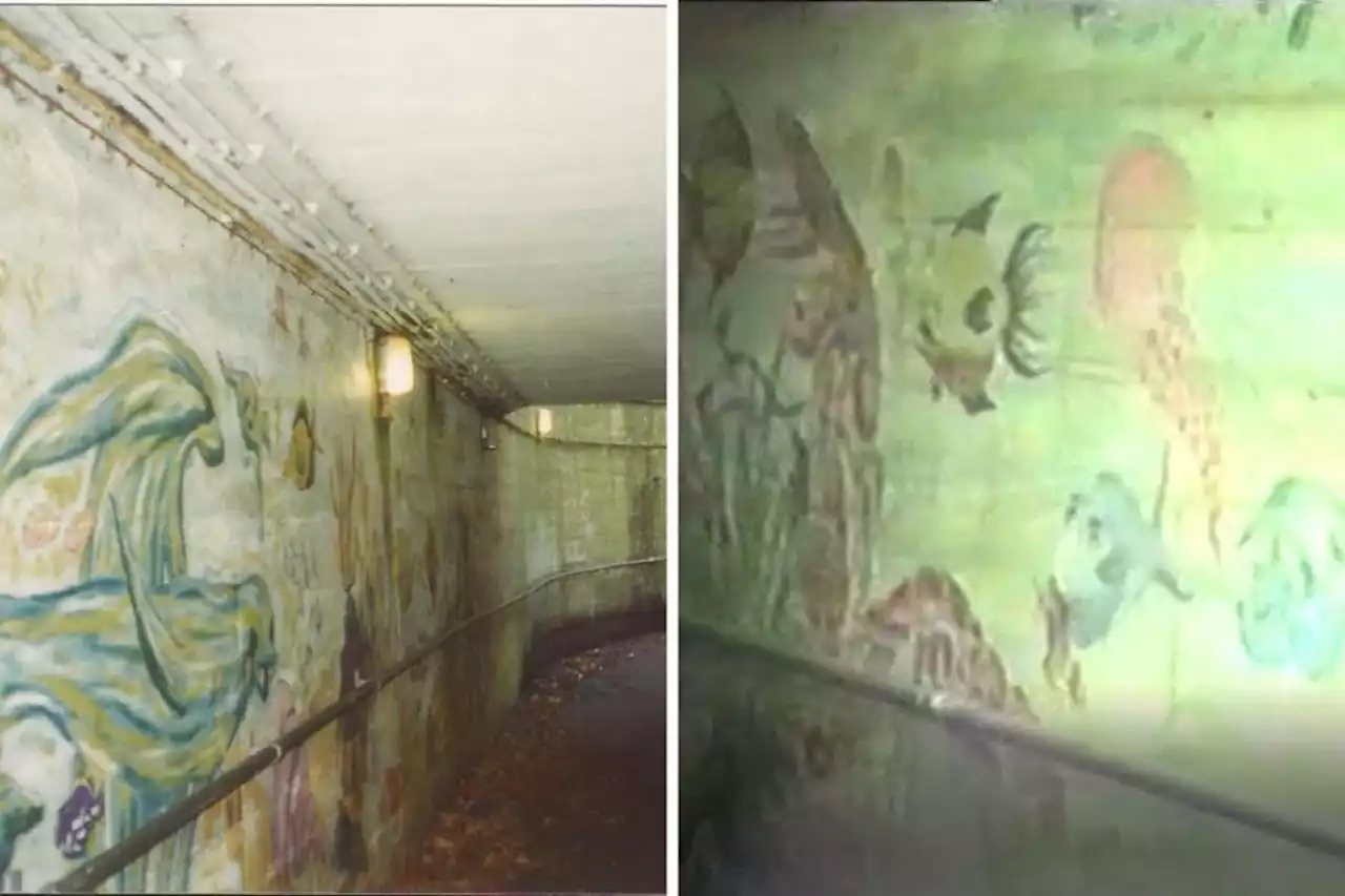 Donated pictures reveal lost subway murals beneath hospital