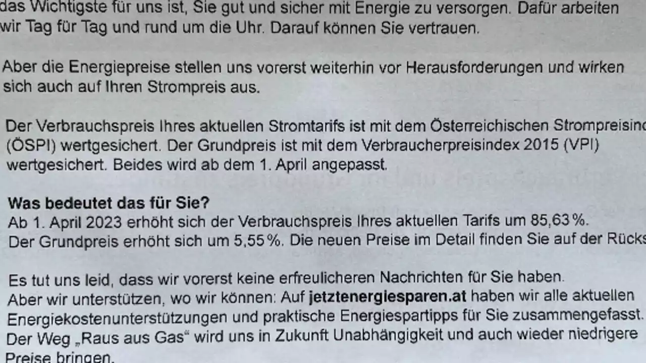 Skandal: Wien Energie erhöht Strompreis um 85%!