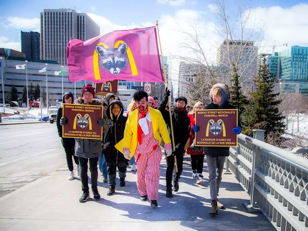 Street groups march to commemorate Rideau Street McDonald's