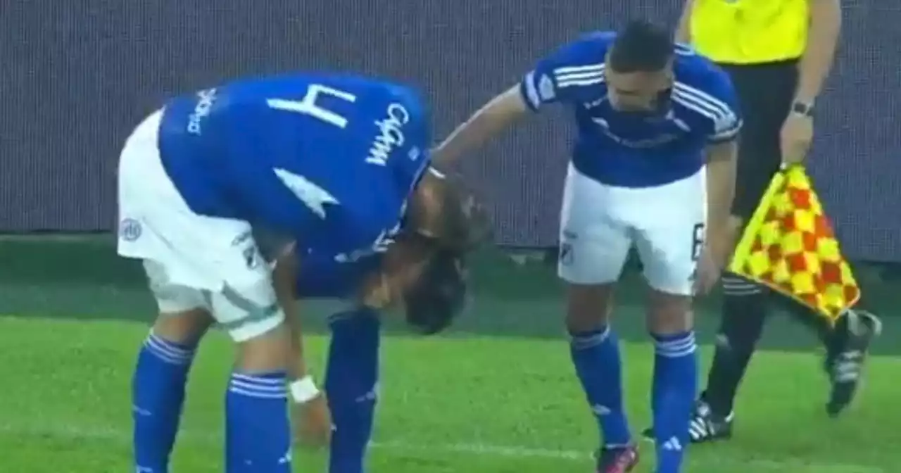 ¡Se derrumbó! Fernando Uribe rompió en llanto por su gol con Millonarios