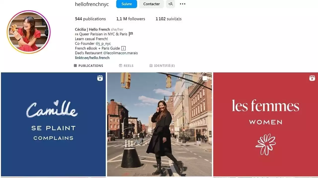 «Hello French», le compte Instagram pour apprendre le français informel