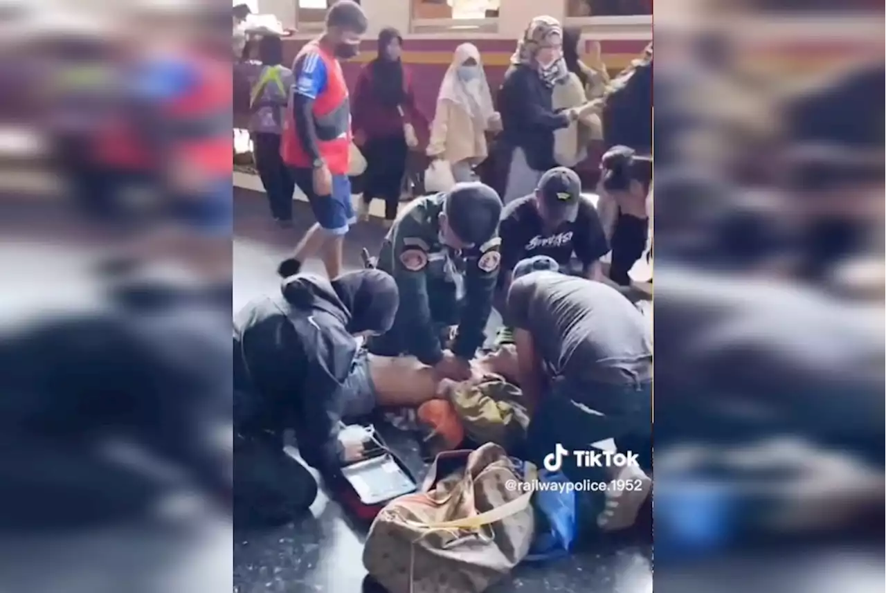 นาทีชีวิต! 'ตำรวจรถไฟ' ช่วยปั๊มหัวใจผู้โดยสาร รอดตายหวุดหวิด