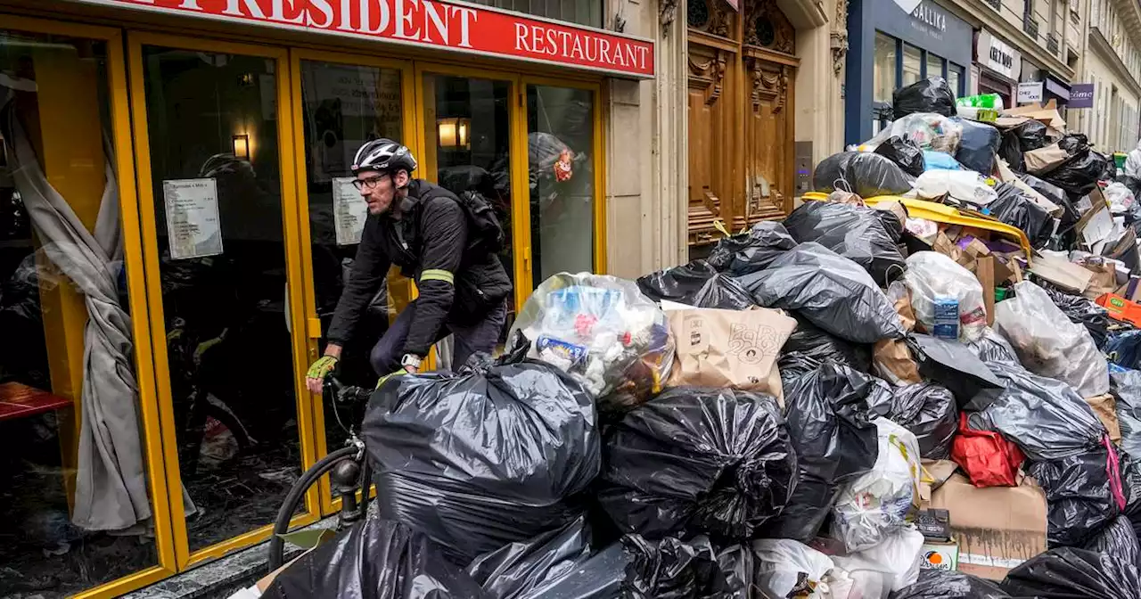 In Paris streets, heaps of garbage become protest symbol in battle over retirement age