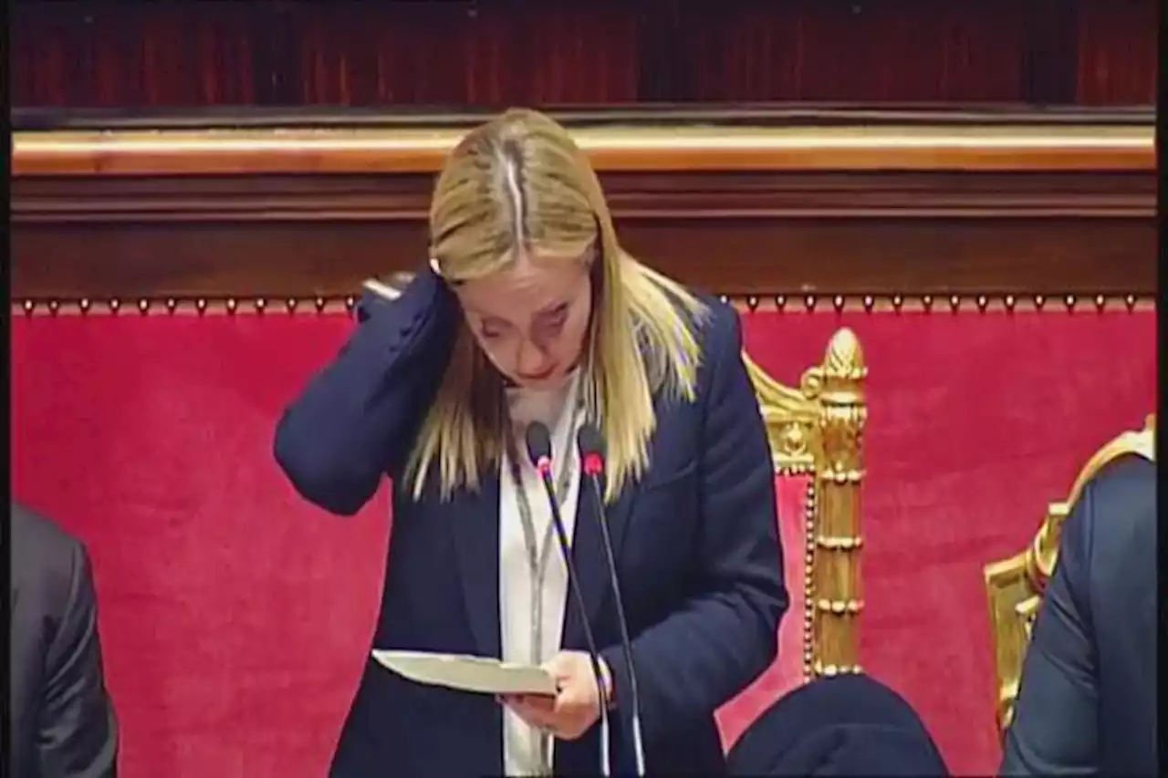 Meloni al Senato, la stoccata a Conte - Video