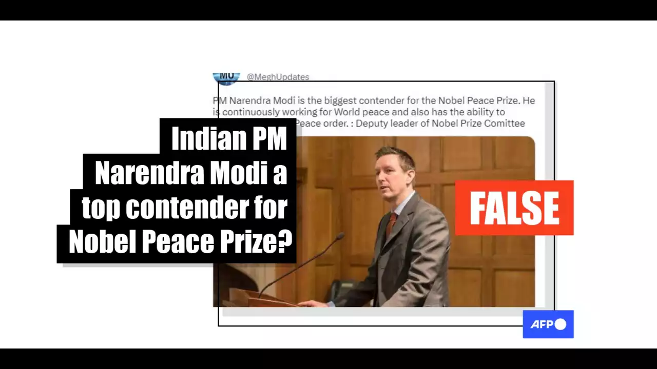 Norwegian Nobel committee member did not name Indian PM Modi as 'peace prize contender'