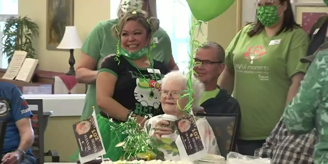 ‘She is always happy’: World War II veteran celebrates 102nd birthday on St. Patrick’s Day