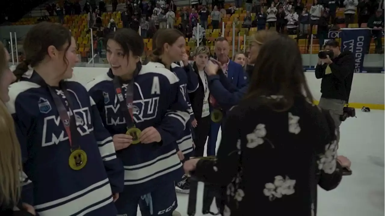 'No words to describe it': Cougars women's hockey team heads home on high note