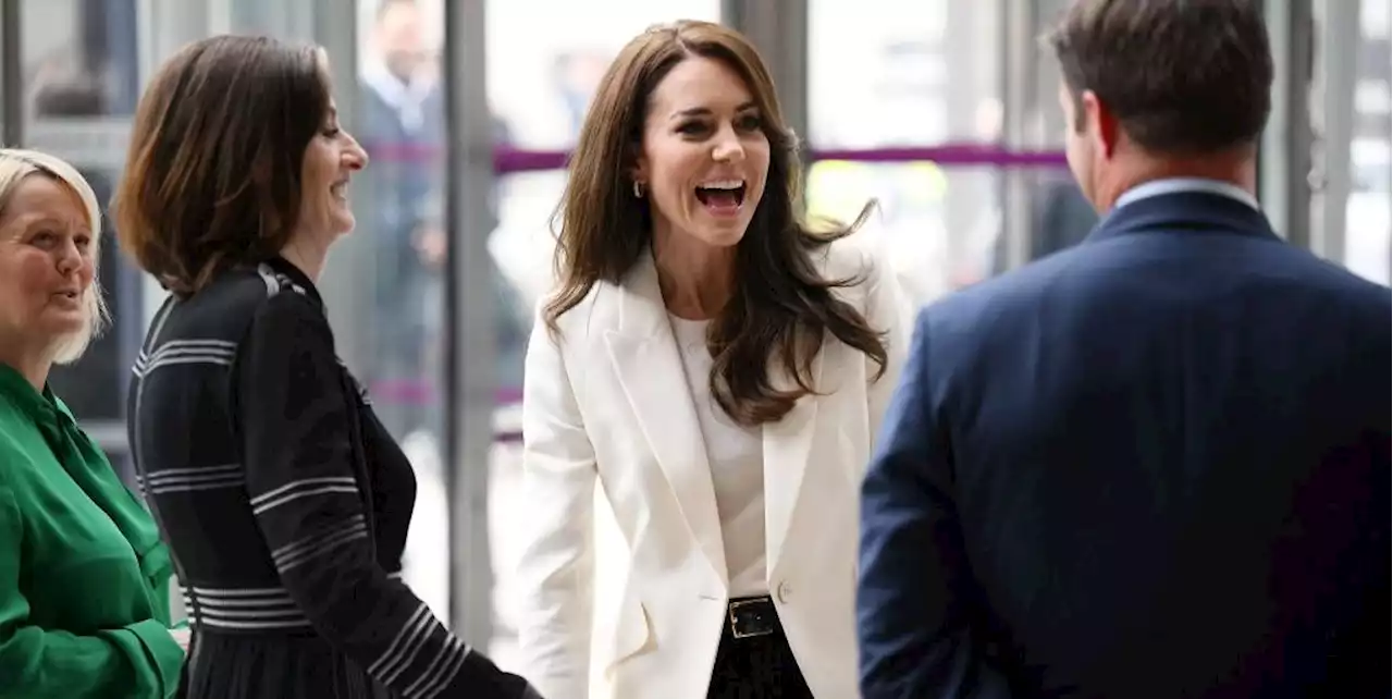 Princess Kate Goes Business Casual in a Sleek Cream Blazer and Pants