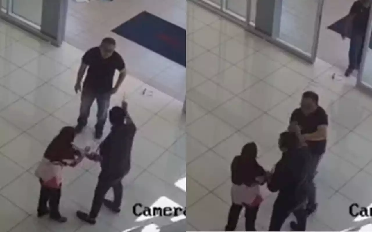 (Video) Local Man Steps In To Save Woman From Knife-Wielding Man In A Car Showroom