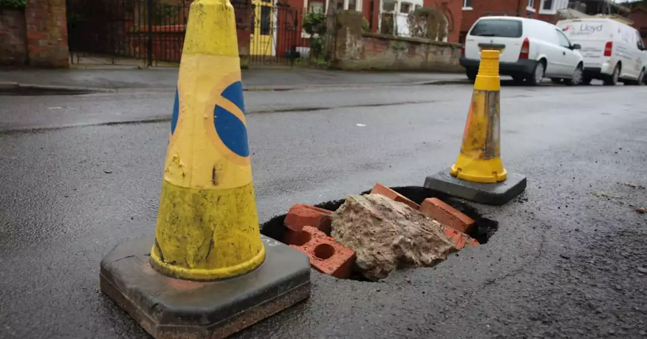 Cones erected around 'Lancashire's smallest ever sinkhole'