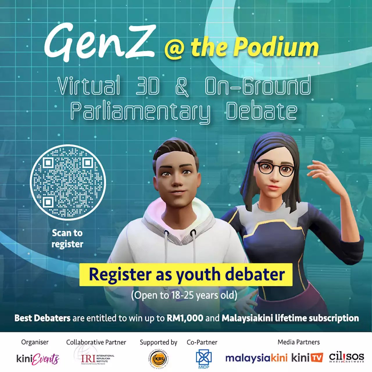 Pendaftaran Pendebat 'Gen-Z di Podium'