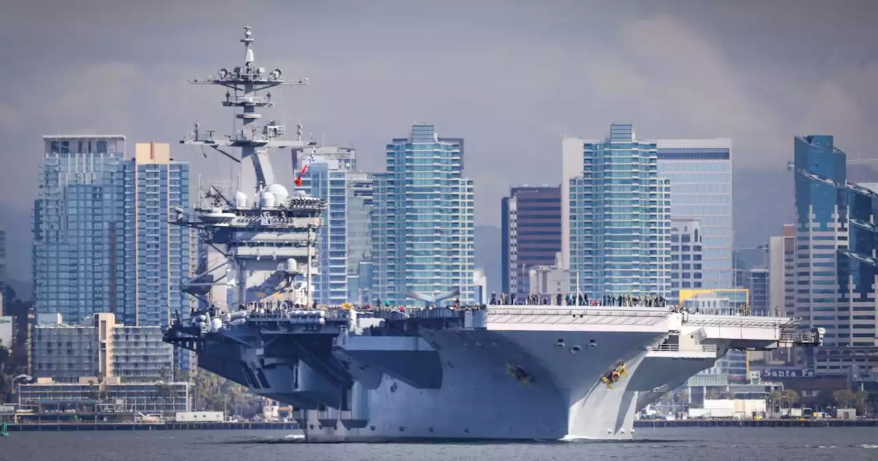 The aircraft carrier Theodore Roosevelt will move back to San Diego on Thursday