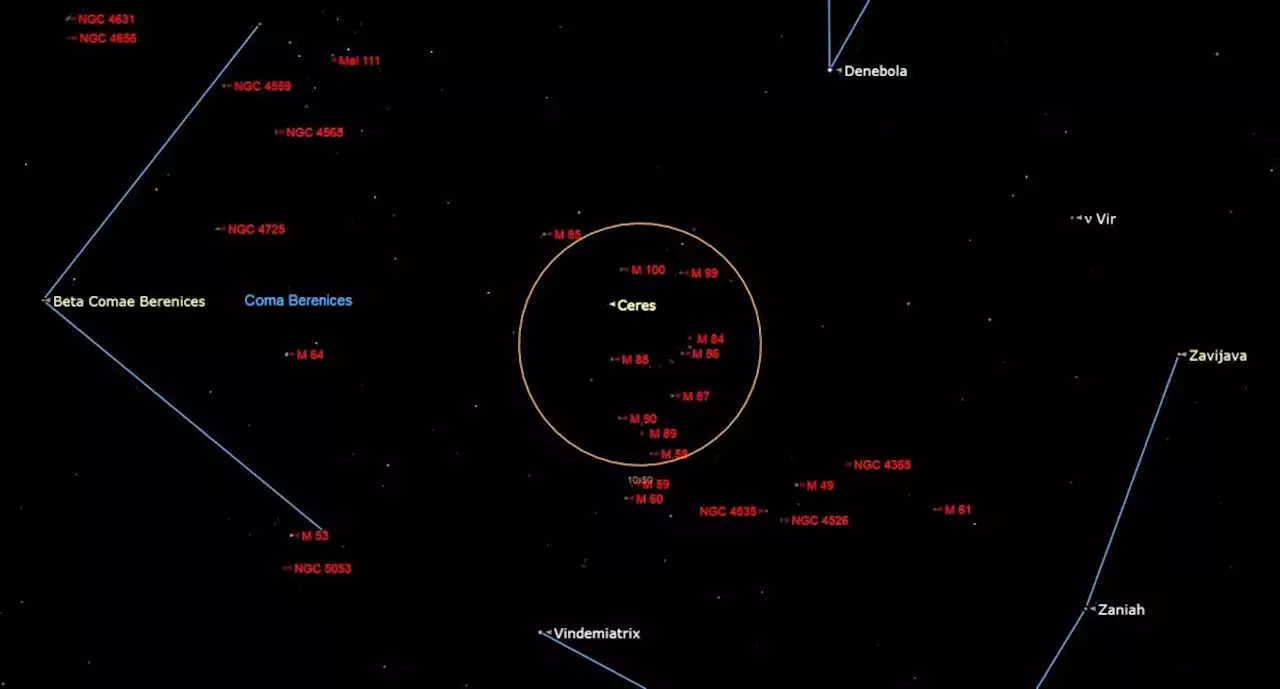 Spot dwarf planet Ceres during the new moon tonight (March 21)