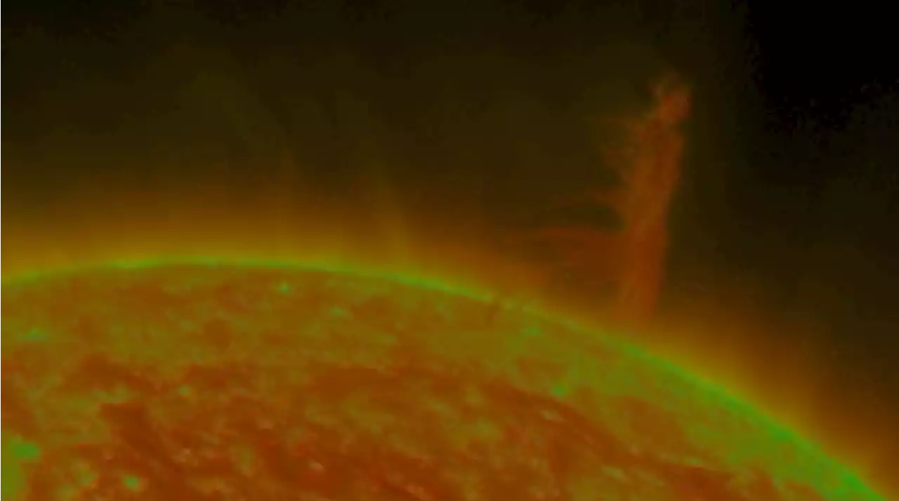 Watch solar tornado as tall as 14 Earths hurl plasma cloud into space (video)