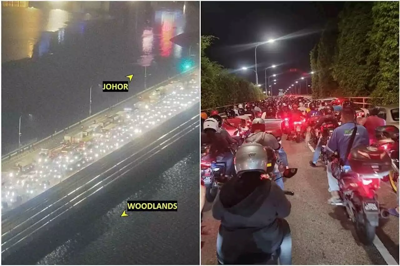 Heavy congestion towards Singapore at Woodlands Checkpoint despite end of school holidays