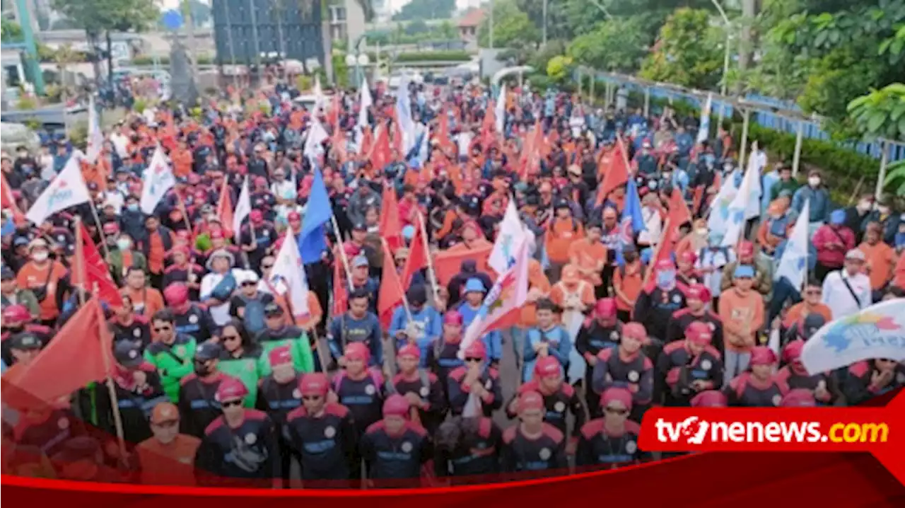 Ramai-ramai Partai Buruh Geruduk Kemenaker RI, Gegara DPR Sahkan Perppu Cipta Kerja