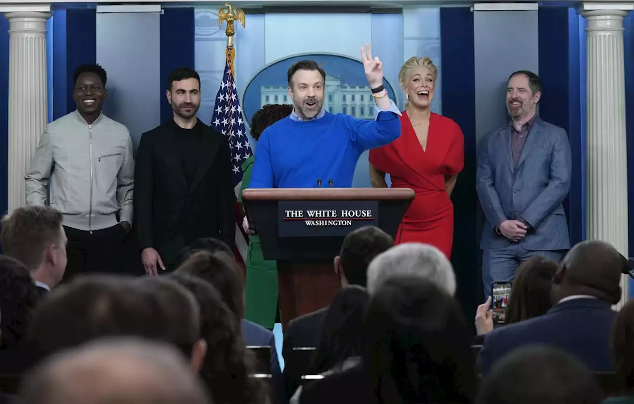 Believe! ‘Ted Lasso' Cast Visits White House to Discuss Mental Health