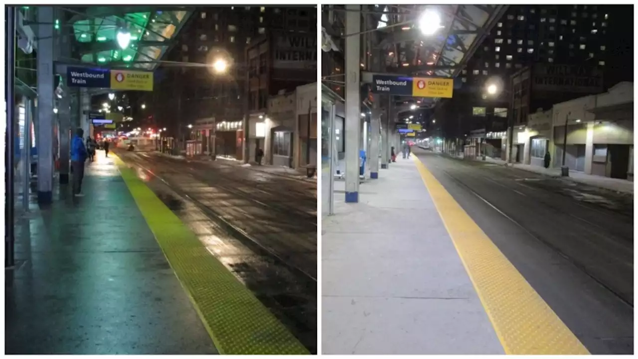 'Drastic difference': Downtown Calgary CTrain platforms now have brighter lights