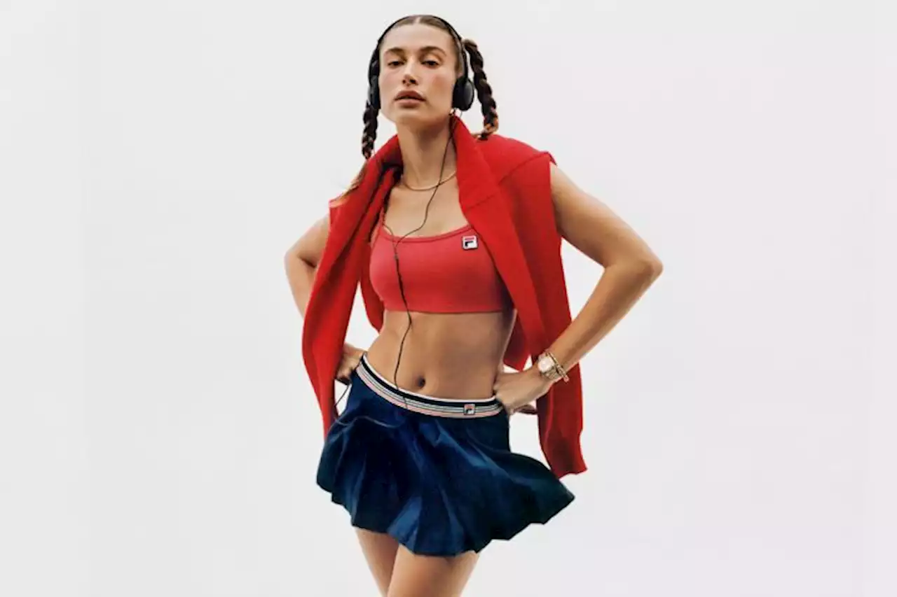 Hailey Bieber Shows Off Washboard Abs, Channels Her Inner Cheerleader In Stunning FILA Photo Shoot