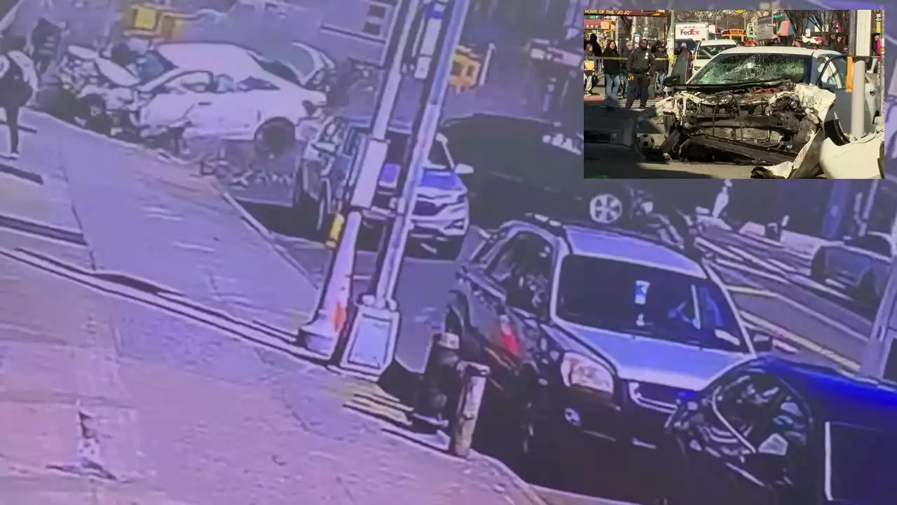 Video shows speeding car run red light before Brooklyn crash that killed 2