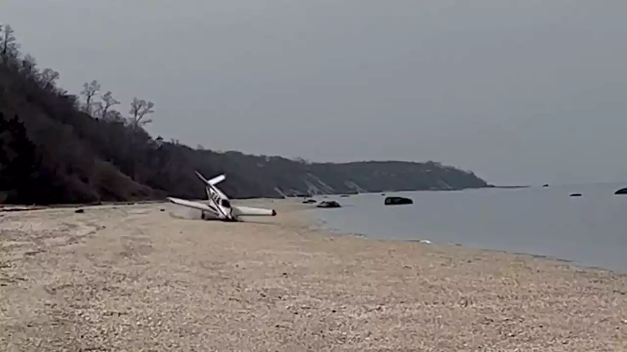 New York City assemblyman piloting plane makes emergency landing on Long Island beach: video