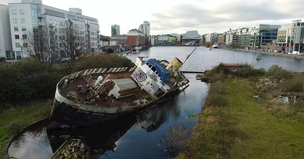 Dublin’s ghost ship: Future of capsized ferry remains in watery limbo